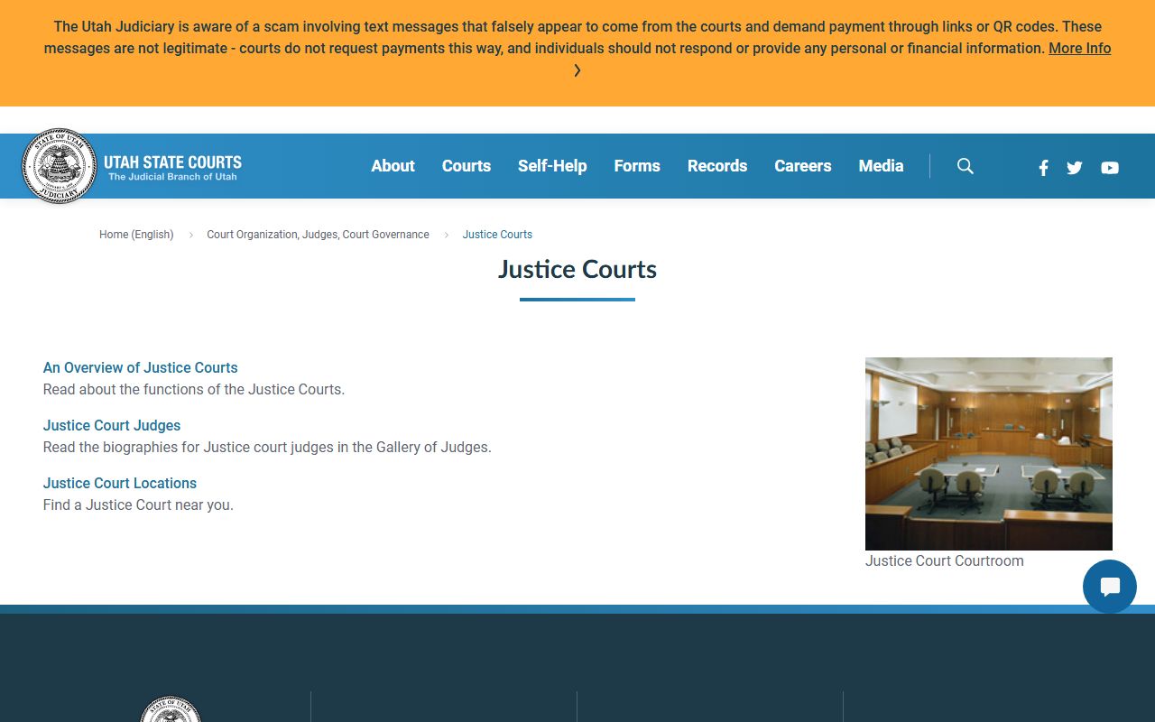 Utah Justice Courts overview compared with Weber County probate records